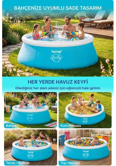 Heykida Swim Safe Hızlı Kurulum Havuzu 152x51cm Mavi