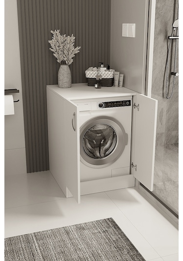 Df03107 Kapaklı Çamaşır Makinesi Dolabı Çamaşır Alt Modül Çok Renkli