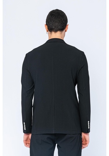 Cekmon Erkek Slim Fit Cepli Düğmeli Bürümcük Kumaş Klasik Ceket 001