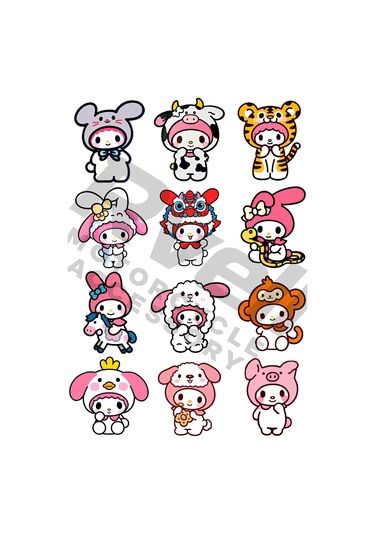 Rvell My Melody Desenli A4 Sticker 1.Resim
