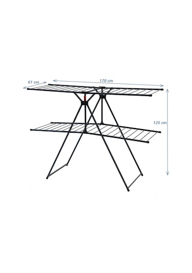 Zırhlı Sağlam Çamaşır Kurutmalığı Ar-222 Siyah