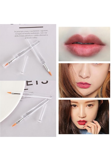 Şeffaf Makyaj Aleti Taşınabilir Dudak Fırçaları Aplikatör Ruj Esnek