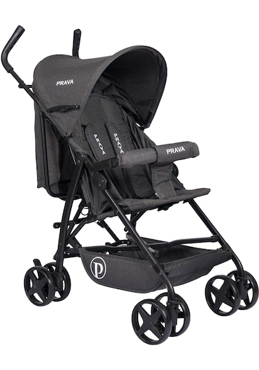 Prava Smart Tam Yatarlı Baston Bebek Arabası Füme