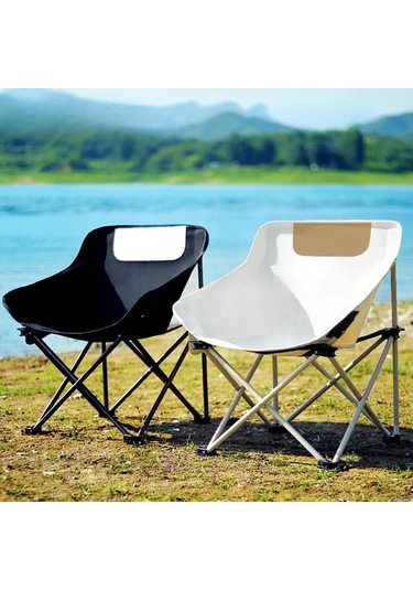 Katlanır Kamp Sandalyesi Kılıfı Taşınabilir Nefes Oxford Kumaş Beyaz