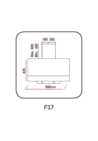 Alveus F17 Duvar Tipi 60 CM Davlumbaz