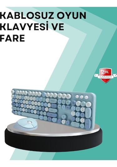Kablosuz Klavye Mouse Seti Sessiz Tuş Tasarım