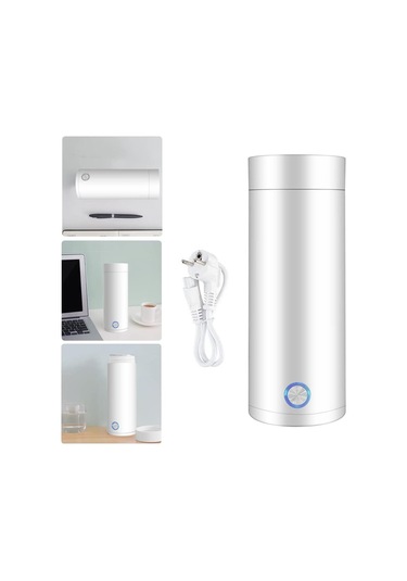 Sevindim Mağazada Yeni Mini Su Isıtıcısı Ve Termos, Taşınabilir Elektrikli Su Isıtıcısı, Taşınabilir Elektrikli Seyahat Su Isıtıcısı, Beyaz Diğer