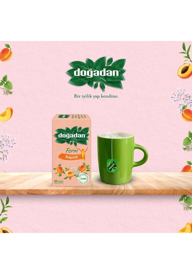 Doğadan Form Kayısılı Süzen Poşet Çay 20'li 50 G