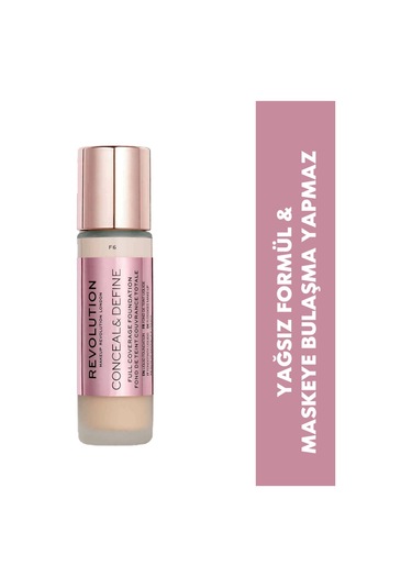 Revolution Conceal & Define Yağsız Fondöten F6