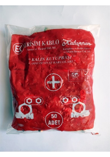 Akü Kesme Gerçek Kutup Başı (+)(-) 100 Lü Poşet Pirinç