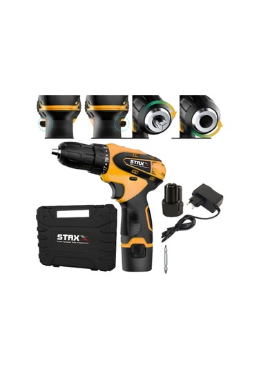 Staxx Power Pro Speed 24V 4 Ah Li-ion Çift Akülü Metal Şanzuman Şarjlı Matkap Vidalama