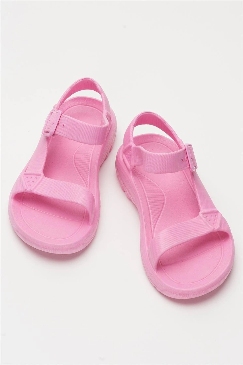 Unisex Eva Spor Kaymaz Yürüyüş Sandaleti Pembe Pembe