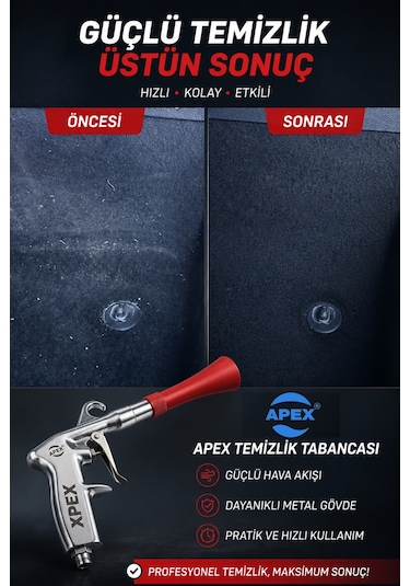 Apex Havalı Detay Temizlik Tabancası Bilyeli Kuru Temizleme