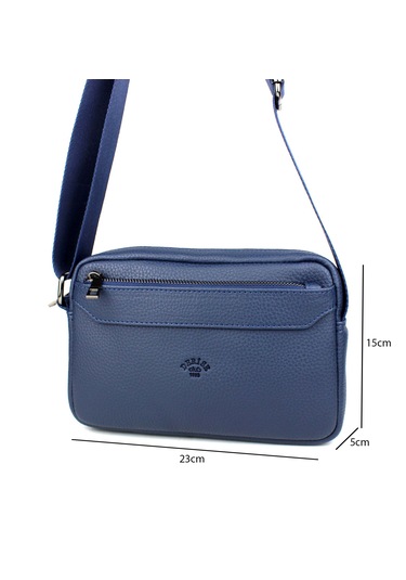 Erkek Lacivert Lüks Orta Boy Askılı Postacı Omuz Çantası Lacivert