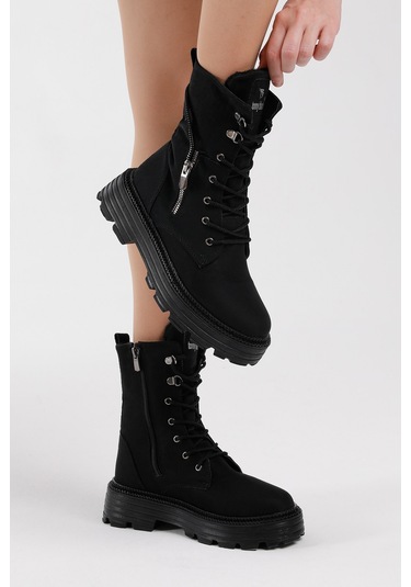 Tonny Black Kadın Siyah Süet Poli Taban Fermuar Detaylı Rahat Kalıp Bağcıklı Bot Tber200 301 Siyah Süet Tonny Black Kadın Siyah Süet Poli Taban Fermuar Detaylı Rahat Kalıp Bağcıklı Bot Tber200 301 Siyah Süet
