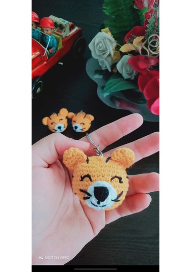 Dukakidstoys Amigurumi Kaplan Anahtarlık Aksesuar Hediyelik