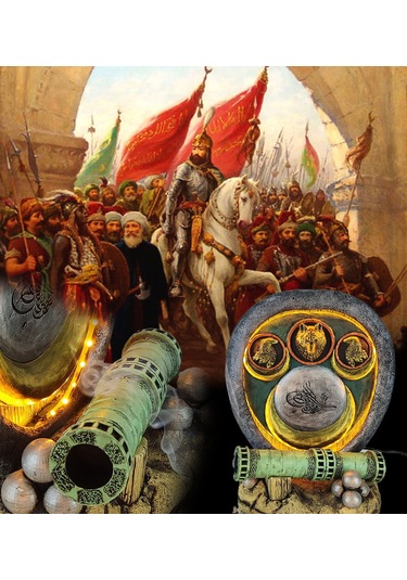 Sahi Topu Tuğra Dekoratif Işıklı Konik Tütsülük