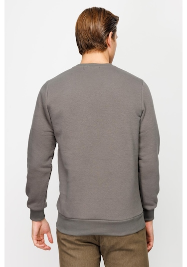 Igs İgs Erkek Koyu Gri Standart Bisiklet Yaka Sweatshirt Koyu Gri