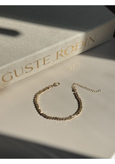 Dorika Gold Kadın Çelik Bileklik Altın Renk Şık Tasarım Altın