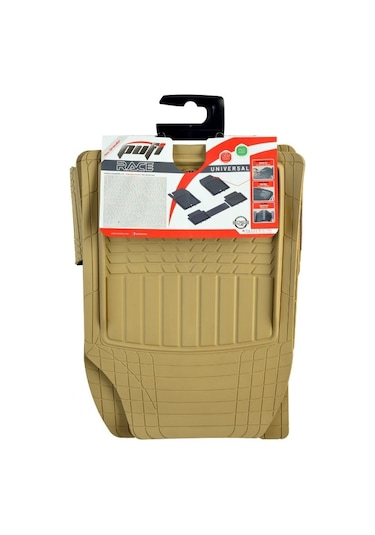 Pufi Kauçuk Paspas Universal Racing Havuzlu Bej / Tepay512-b