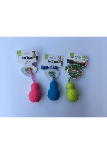 Nunbell 9 x 6 CM Zilli Diş İpi Köpek Oyuncağı Çok Renkli