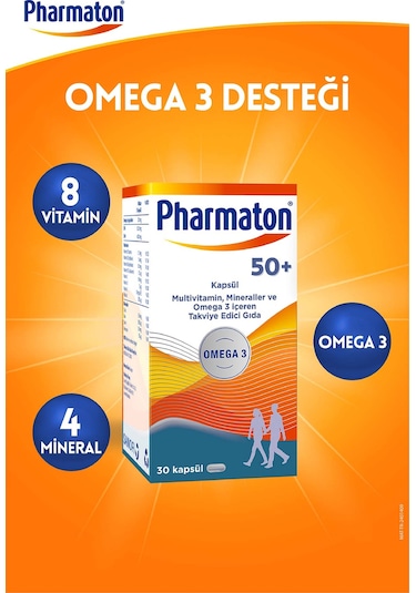 Pharmaton 50 Plus Omega 3 Içerikli 30 Kapsül