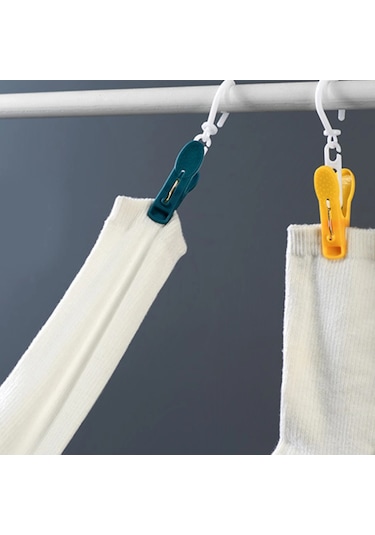 Sarı Elbise Çorap Asın Klip Şapka Askısı Dönebilen Dayanıklı Havlu Mandal Çeşitli Eşyalar Kanca Ev Bahçe Çamaşır Depolama Klip Dolap Organizatör