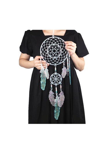 Qingmipy Büyük Rüya Yakalayıcı Silikon Kalıpları Dıy Seti Ev Dekorasyonu Pencere Ve Duvar Asılı Süsü Çok Renkli