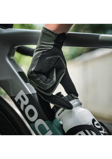 Rockbros S310 Dokunmatik Ekran Tam Parmak Kaymaz Sbr Mtb Bisiklet Eldiveni