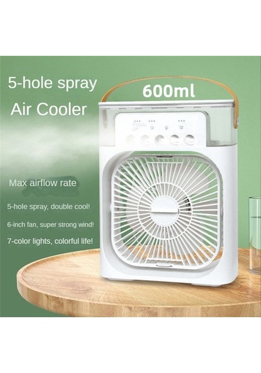 Ofis Yatak Odası-b Için Klima 5 Delikli Sprey Sessiz Masa Fanı 2087 Yeşil