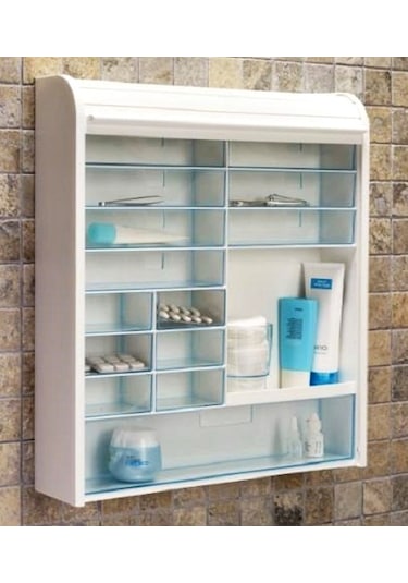 Primanova 092 Panjurlu Çok Amaçlı Kilitli Ecza ve Banyo Dolabı