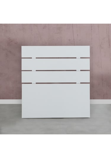 Pasifichome Huga Tek Kişilik Beyaz Yatak Başlık 90 Cm / 90 Cm Baza Başlık