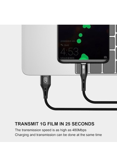 Moly Sg 3a Usb C Hızlı Şarj Kablosu Samsung S10 S9 Uyumlu Veri Transferi