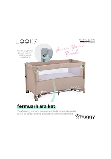 Huggy Looks 5 In 1 Anne Yani Park Yatak Oyun Parkı+Yatak