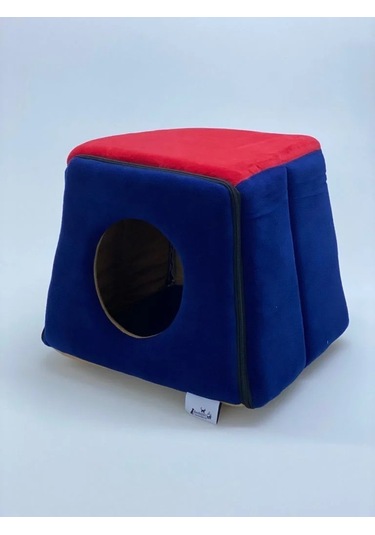 Fermuarlı Üç Fonksiyonlu Kedi Köpek Yatağı