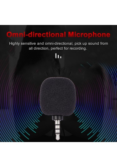 Singree Akıllı Telefonlar İçin 3.5mm Mini Yönlendirilebilir Mikrofon - Canlı Yayın Ve Video Kaydı