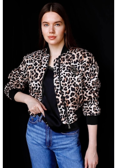 Kadın Premium Bomber Ceket Kahverengi