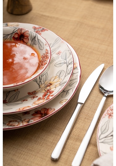 İstanbul Porselen Ayasofya 24 Parça 6 Kişilik Yemek Takımı Çok Renkli