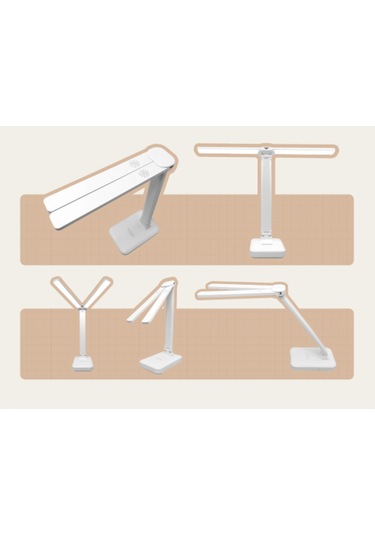 Led Masa Lambası 3 Seviyeli Kısılabilir Dokunmatik Gece Lambası Şarj Edilebilir Beyaz Beyaz