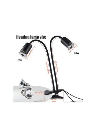 Yifomall Kaplumbağa Kertenkele Için Çift Kafa Uvb Isıtıcı Lambalı Tutucu, Otomatik Zamanlayıcı, Işık Şiddeti Ayarlı, Kalsiyum Takviyesi, Siyah, Avrupa Standartı Lamba Haric Siyah