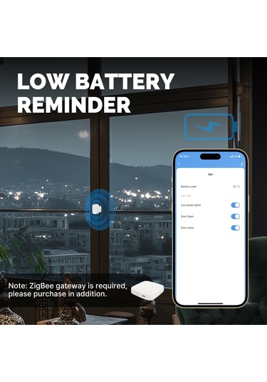 Suofeng Tuya Zigbee Akıllı Kapı/pencere Sensörü, Ev Güvenliği Alarm Sistemi, Uzaktan Kontrol, Google Uyumlu