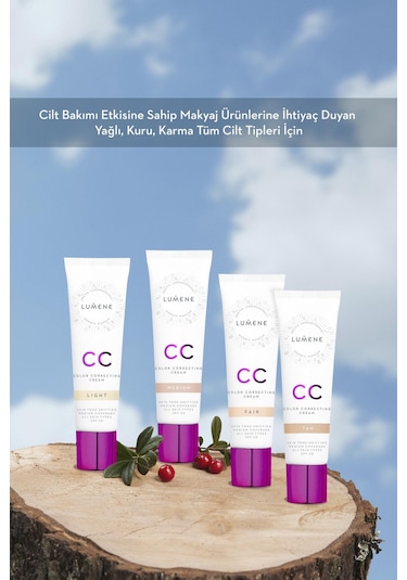 Lumene Shade Light-7 Etkili Renk Dengeleyici CC Cream PF 20 Açık 30 ML