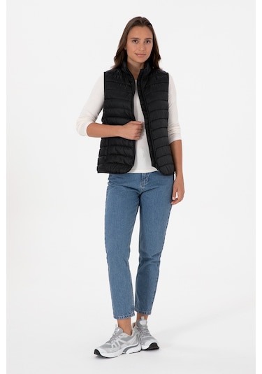 U.s. Polo Assn. Kadın Siyah Yelek Dokuma 50308083-vr046 Siyah