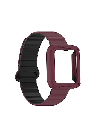 Effox Xiaomi Redmi Watch 2 Silikon Kordon Krd-105 Strap Kayış-pembe-turuncu