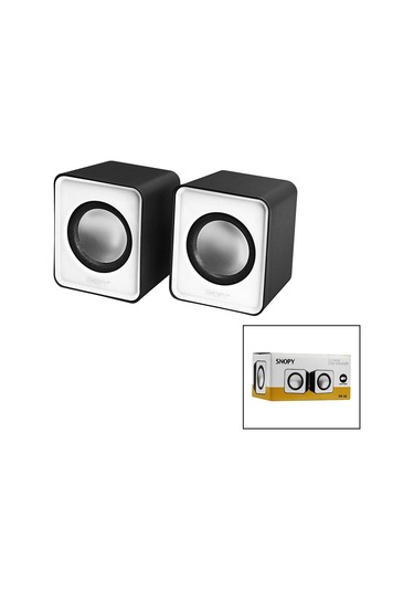 Snopy Sn-66 Beyaz Usb 2.0 Multimedya 1+1 Hoparlör Speaker Set 6w 5365