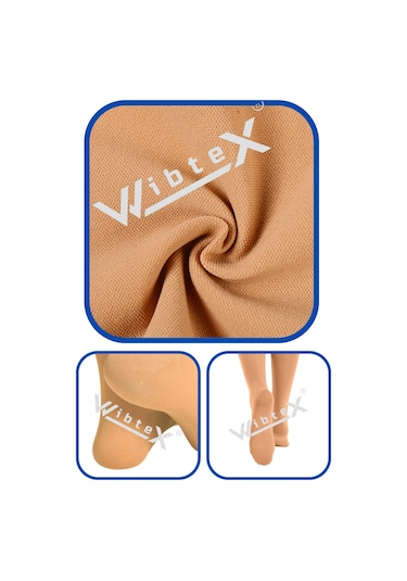Wibtex Külotlu Varis Çorabı Kapalı Burun Ten Rengi