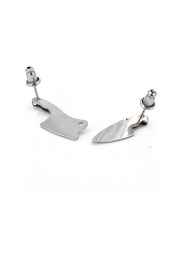 Takı Dükkanı  Chef Küçük Boy 1 Satır 1 Bıçak Çelik Küpe Çifti Mse21 Çok Renkli