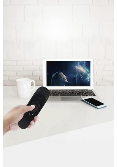 Android Akıllı Tv İçin 2.4g Uzaktan Kumandalı Mini Klavye K02 Siyah