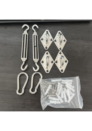 Moveevo Stainless Steel 304 Çelik Bahçe Gölge Tabanı Aksesuarları - Dört Köşeli/piramit Şapka, Dayanıklı Ve Su Geçirmez Polyester Malzeme İle