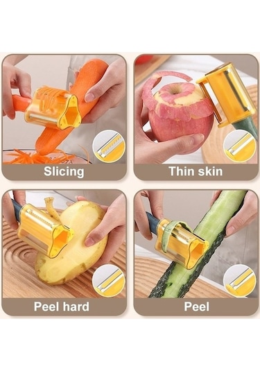 Ulzyvf 3'ü 1 Arada Paslanmaz Çelik Ev Mutfak Sebze Meyve Soyma Bıçağı Diğer Diğer